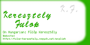 keresztely fulop business card